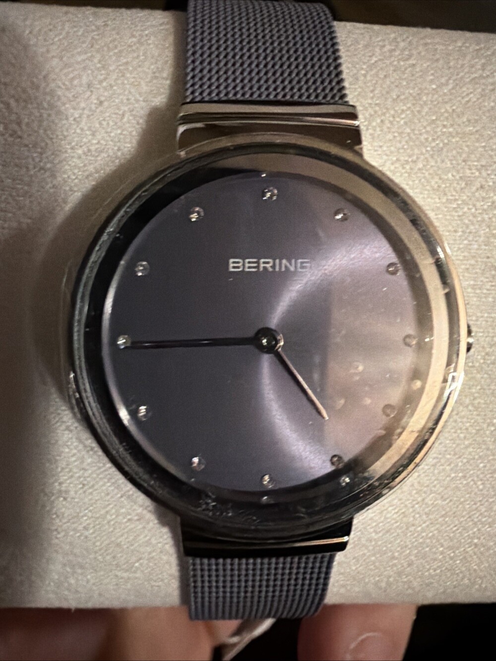 Bering Classic 10131-909 Lavender Dial Mesh Stainless Women’s Quartz Watch